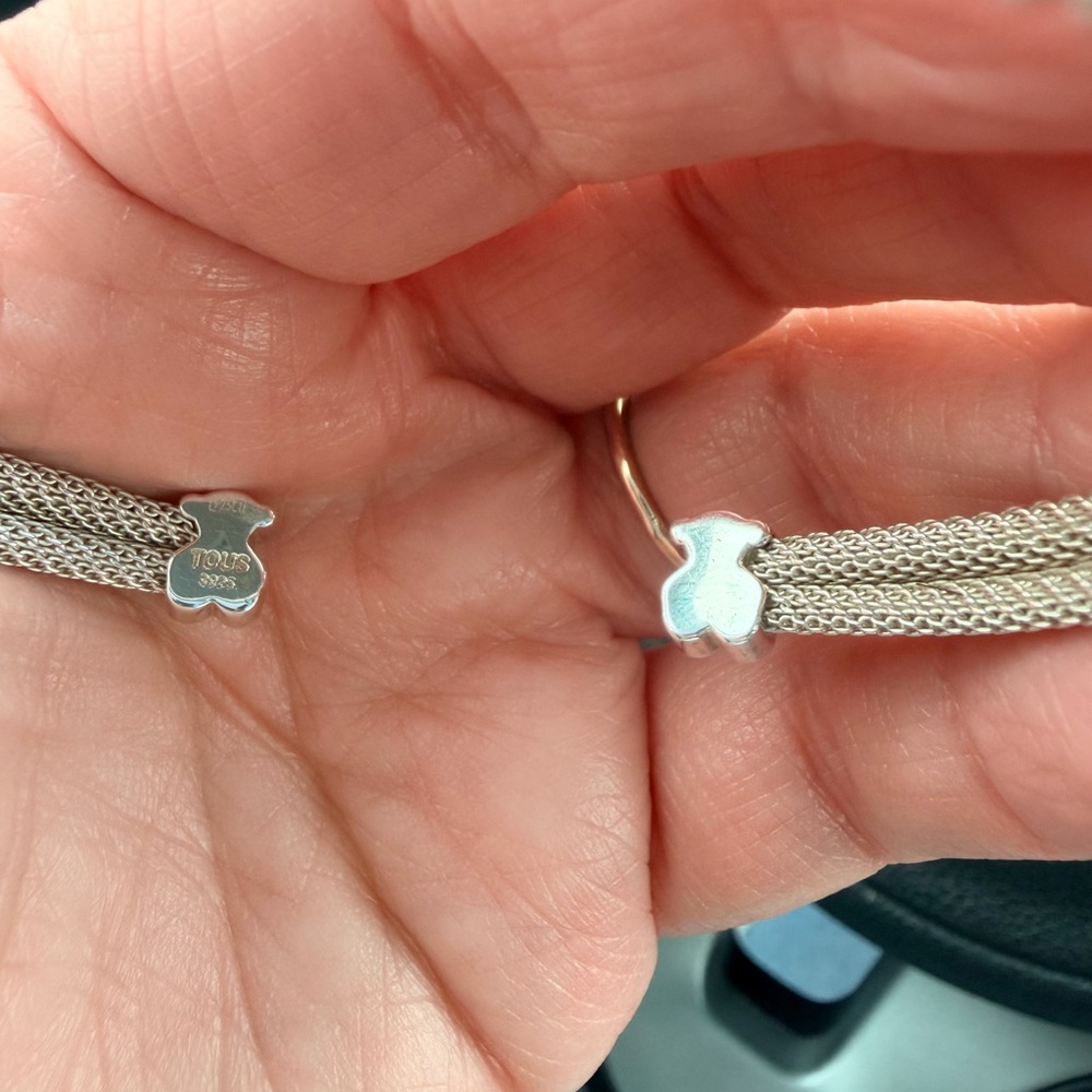 MESH TOUS SILVER BANGLE BEAR MOTIF - Picture 6 of 8